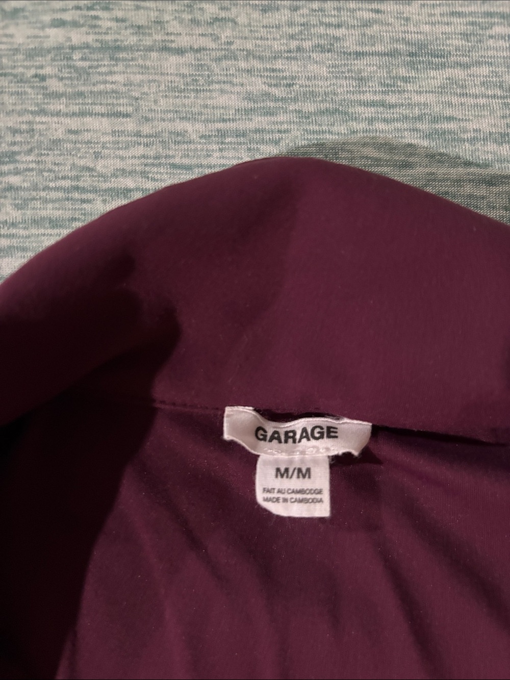 Garage Women’s Short Sleeve Polo Top in Deep Plum - Picture 2 of 2